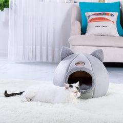 Pet Dog Cat Tent House Kennel Winter Warm Nest Soft Foldable Sleeping Mat Pad Deep Sleep Comfort Bed Little Mat Basket Cama Gato