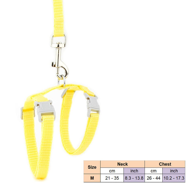 Cat Dog Collar Harness Leash Adjustable Nylon Pet Traction Cat Solid Halter Collar Cats Products Pet Harness Belt for Size M