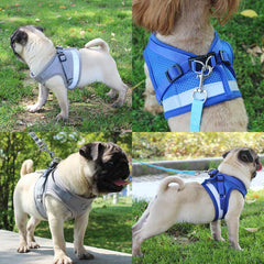 Nylon Cat Harness and Leash Set Reflective Dog Pet Puppy Dog Vest Harness Leads Mesh For Small Medium Dogs Chihuahua Yorkies Pug