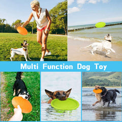 15/18/22cm Fashion Dog Toy Flying Discs Pet Dogs Silicone Game Trainning Interactive Puppy Toys Puppy Pet Supplies