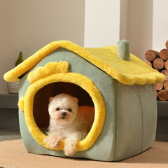 Foldable Dog House Kennel Bed Mat For Small Medium Dogs Cats Winter Warm Cat bed Nest Pet Products Basket Pets Puppy Cave Sofa