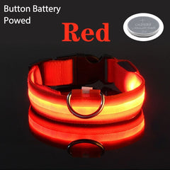 USB Charging LED Dog Collar Dog Safety Night Light Flashing Necklace Fluorescent Collars Pet Supplies