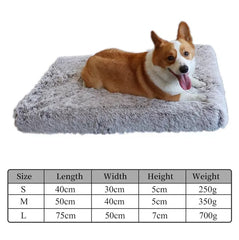 Long Plush Dog Bed Pet Blanket Soft Fleece Cat Cushion Puppy Chihuahua Sofa Mat Pad For Small Large Dogs Warm Beds Ladder Sofa