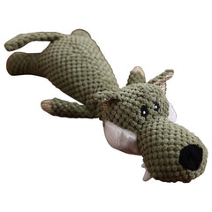 New Cartoon Animal Squeak Dog Toy Puppy Cat Plush Chewing Toy Tooth Cleaning Interactive Sound Toy Puppy Teddy Chihuahua