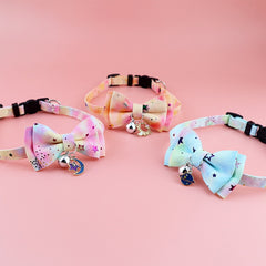 Cute Cat Collar Necklace Bling Star Color Puppy Necklace Dog tie pendant bell Separate Cat collar Pet Accessories