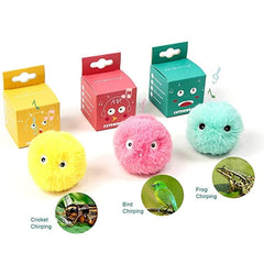 Interactive Ball Smart Cat Toys Plush Electric Catnip Training Toy Kitten Touch Sounding Pet Product Squeak Toy Ball