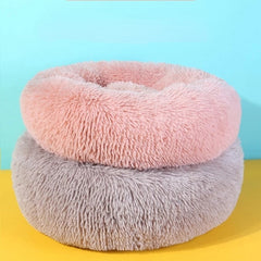 Long Plush Dog Bed House Dog Mat Winter Warm Sleeping Cats Nest Soft Long Plush Dog Basket Pet Cushion Portable Pet Bed