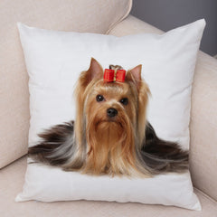 Sofa Home Pillow Cute Pet Animal Cushion Cover Pillowcase Decorative Dog Print Pillowcase