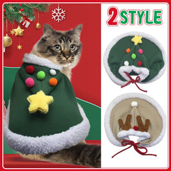Christmas Pet Clothes Winter Warm Dog Cat Funny Cloak Party Puppy Kitten Costume Supplies Gift Dog Accessories S M L